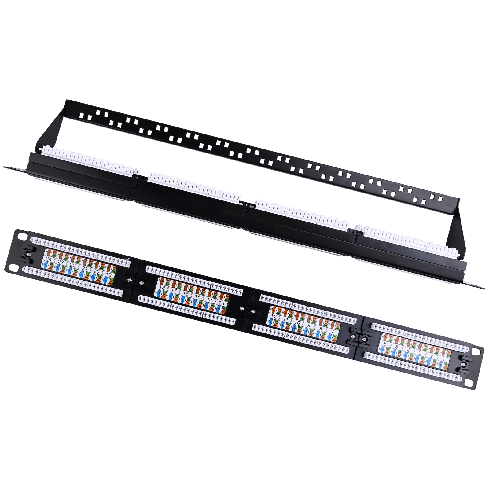 Unshielded Cat6 Punch Down Patch Panel, 24 Port VCELINK