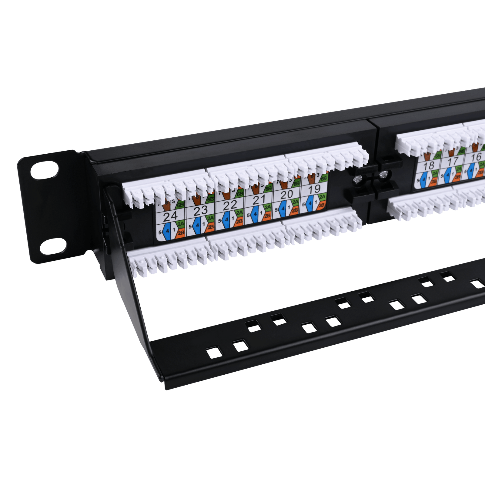Unshielded Cat6 Punch Down Patch Panel, 24 Port VCELINK