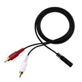 3.5 mm Female to 2 RCA Male Stereo Audio Cable (3FT) VCELINK