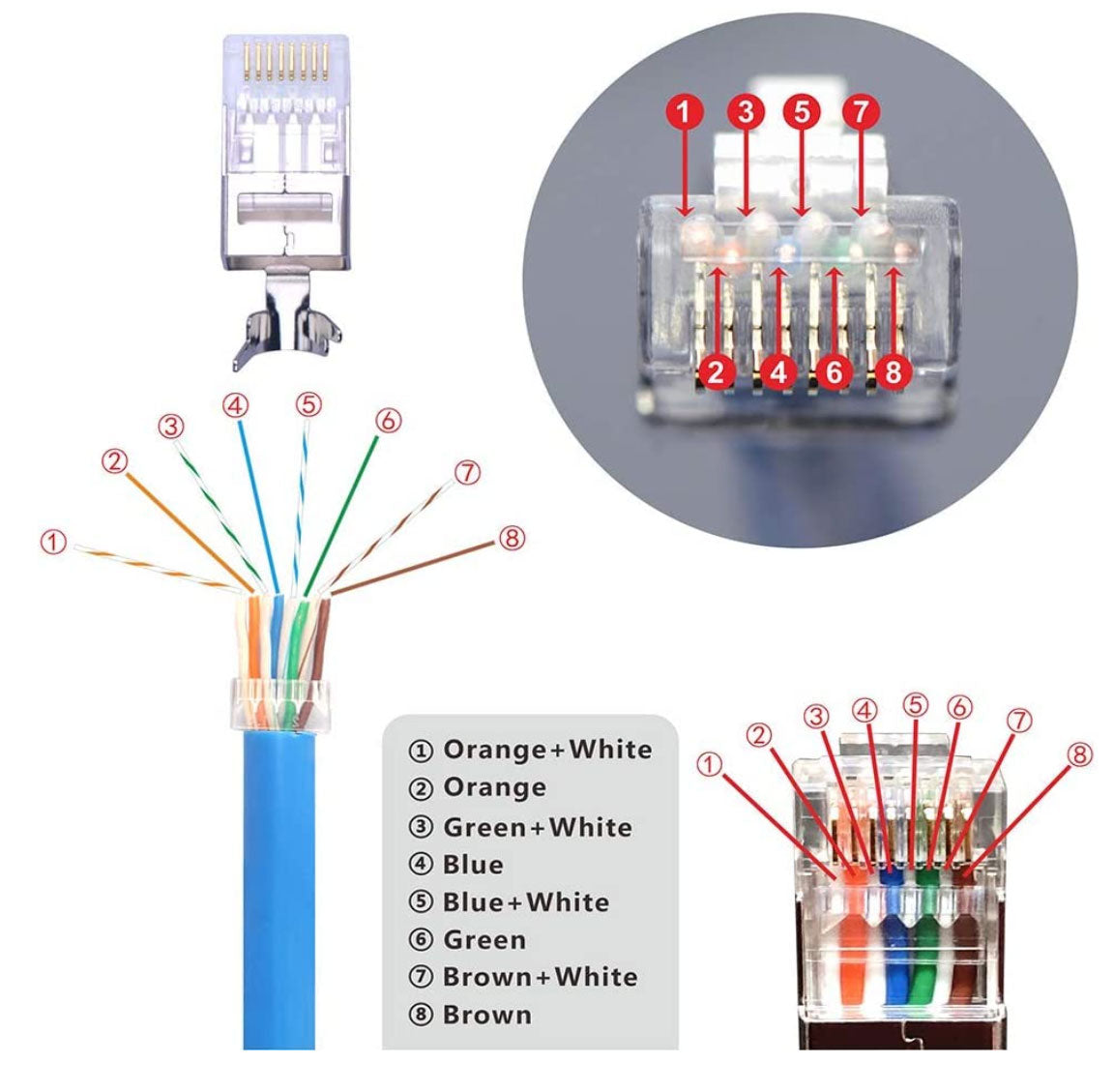 Conector rj45 vention vdd-b04-h - cat.7