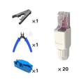 KJ22 Cat6 Field Toolless Plug Kit VCELINK