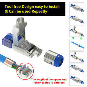 tool_free_design_for_Cat6A_connector