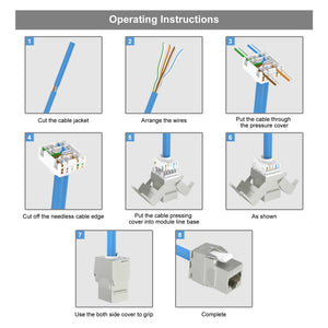 how to install cat6 toolless plug