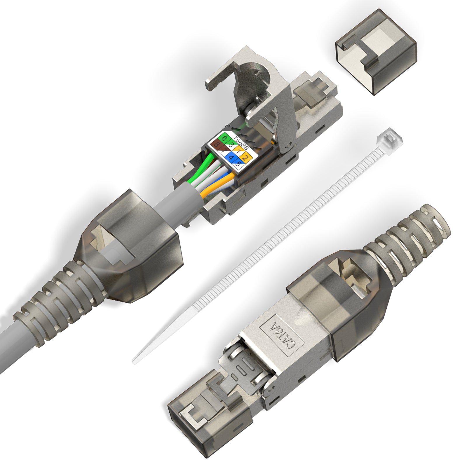 CONECTOR MACHO RJ45 CAT.6 UTP TOOLESS PLUG