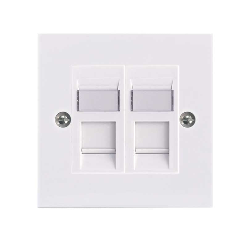 Rj45 Socket Cat6 86 Type Dual Port Ethernet Cat5e CAT6 Wall Faceplate ...