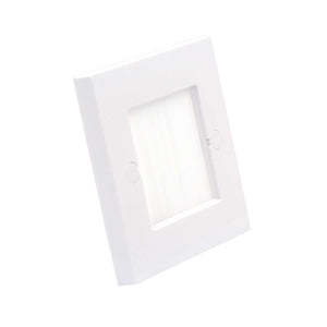 single gang brush plate white