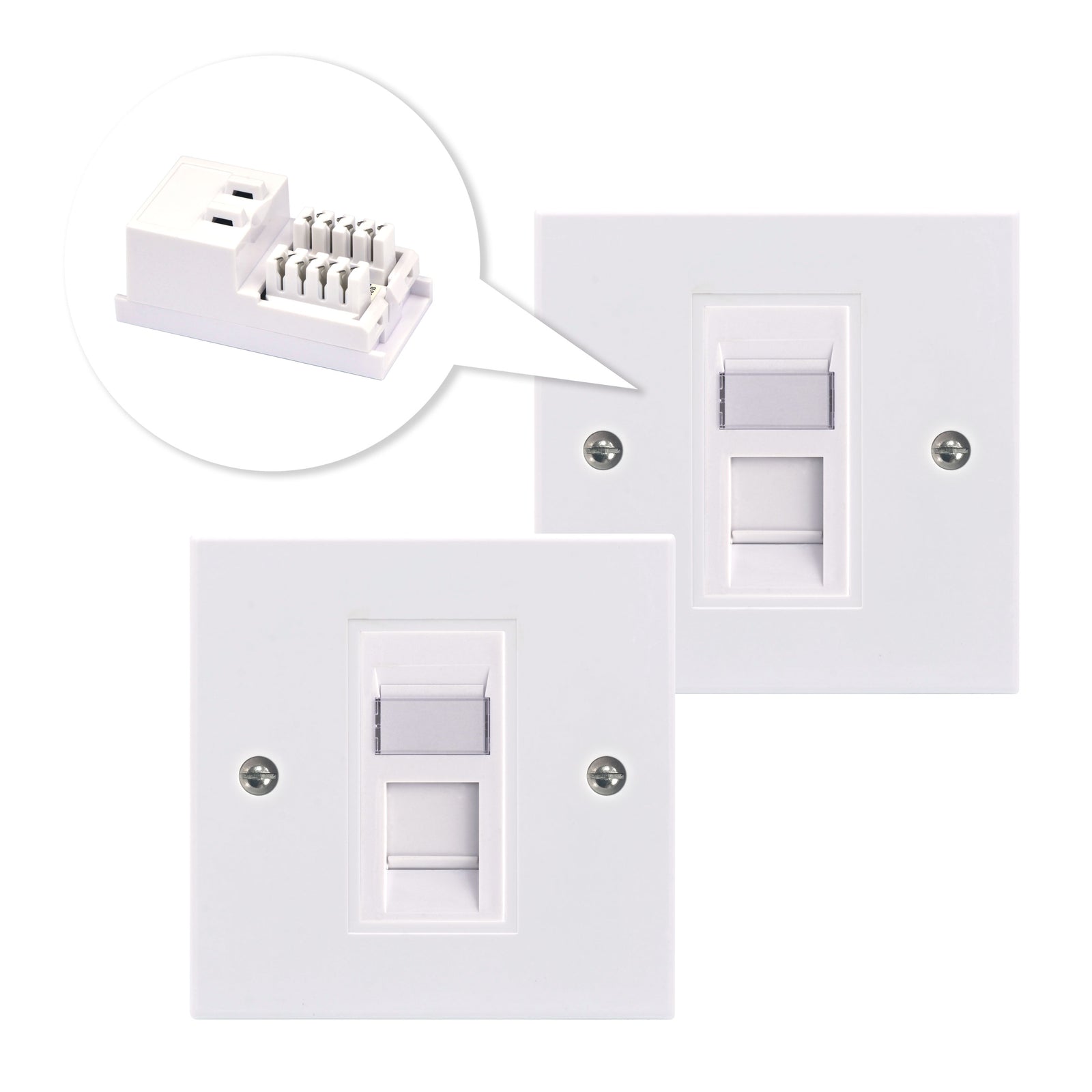 British RJ45 Socket Wall Plate VCELINK