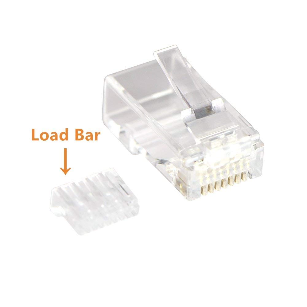 Cat 6 Stranded Modular Plug 50 Pack - Network Cable Adapters, Cables