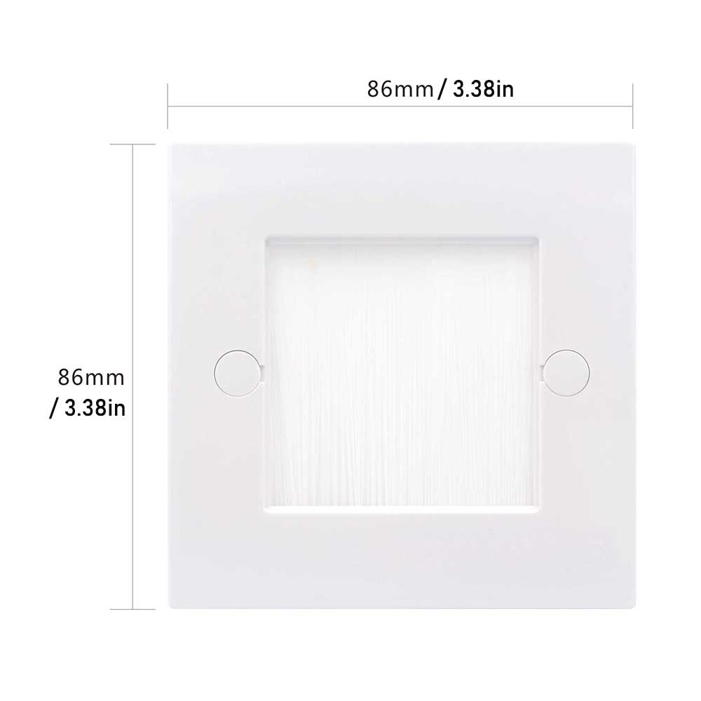 British Brush Wall Plate VCELINK