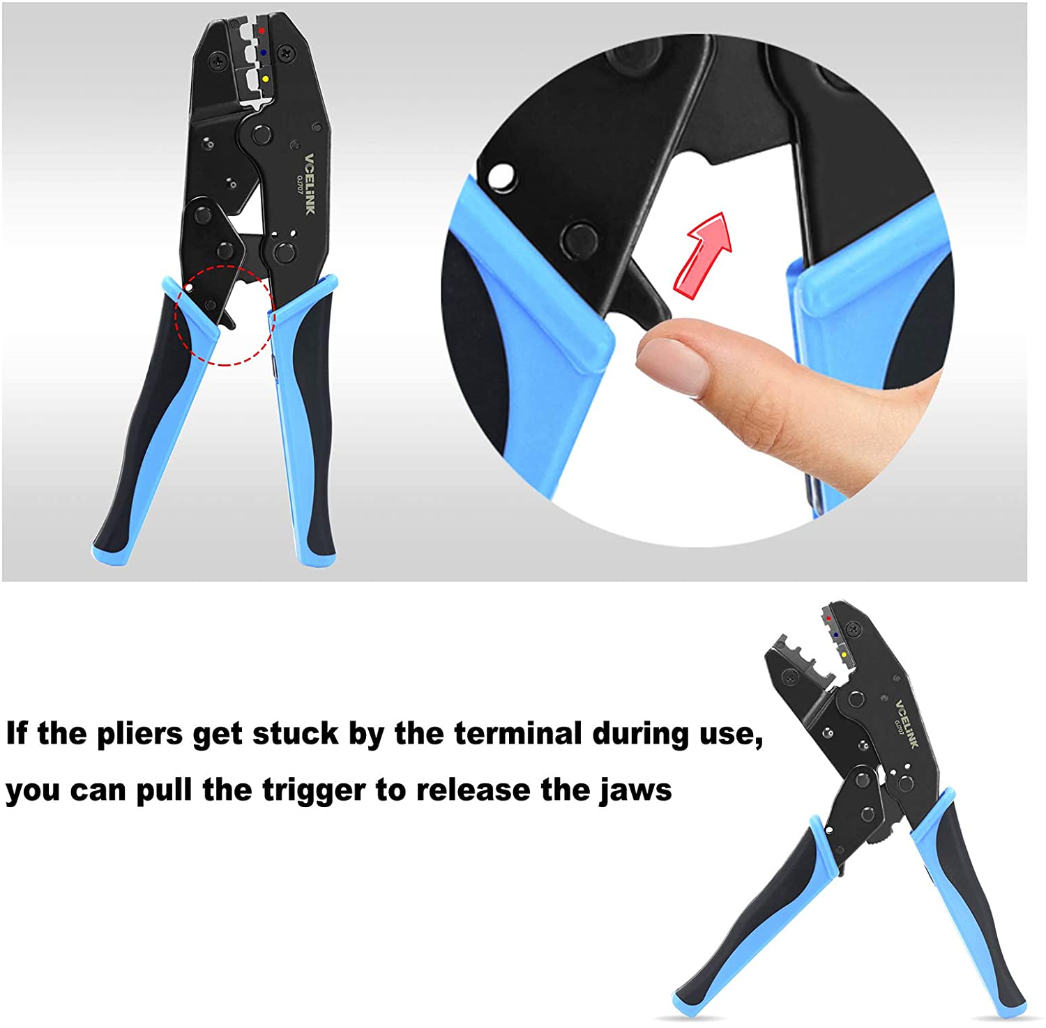 wire crimper for flag terminals