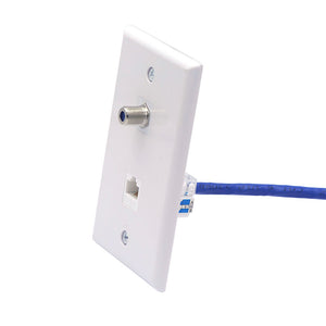 network and coax wall plate