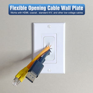 fiexible opening cable wall plate
