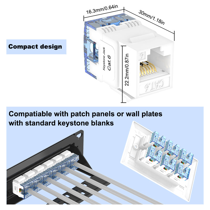 Puncher Rj45 Bulk RJ45 Cat6 Punch Down Keystone Jack VCLEINK – VCELINK