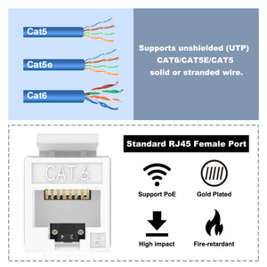 standard RJ45 female port