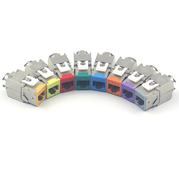 RJ45 Toolless Cat6a Keystone Jacks 180-Degree VCELINK