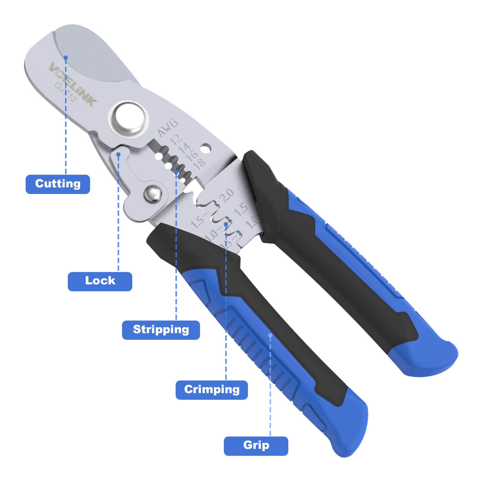Cable cutter hot sale crimper