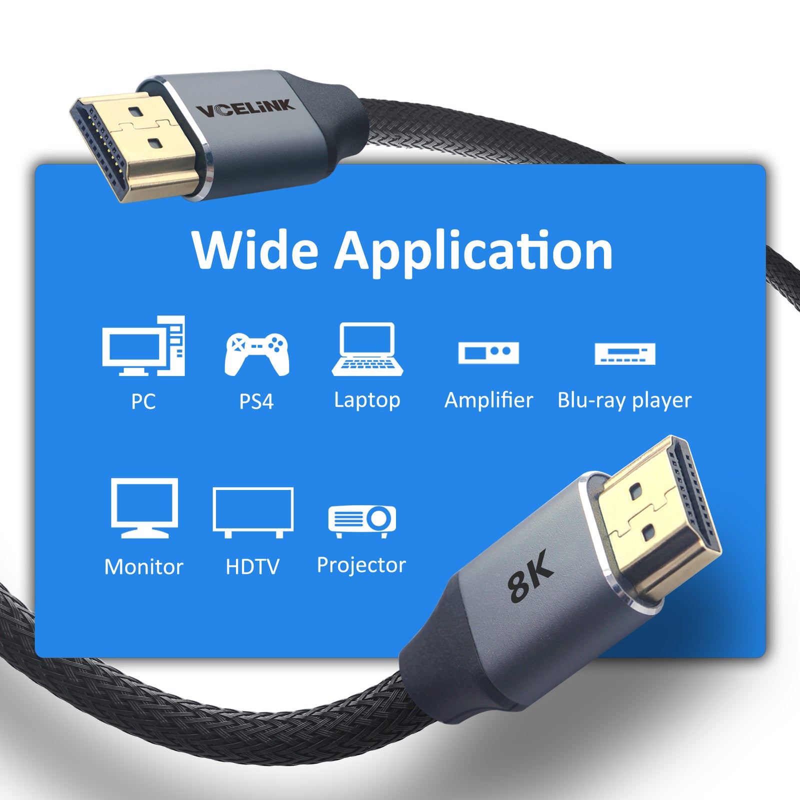 HDMI 2.1 Cable 8K Ultra High Speed HDMI Cable PlayStation, etc