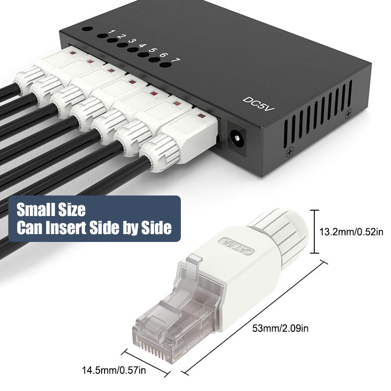 Connecteur RJ45 blindé Cat6A Hardware sans outil