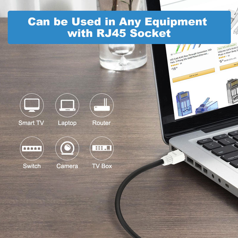 CAT6 RJ45 Pass Through Connector VCELINK