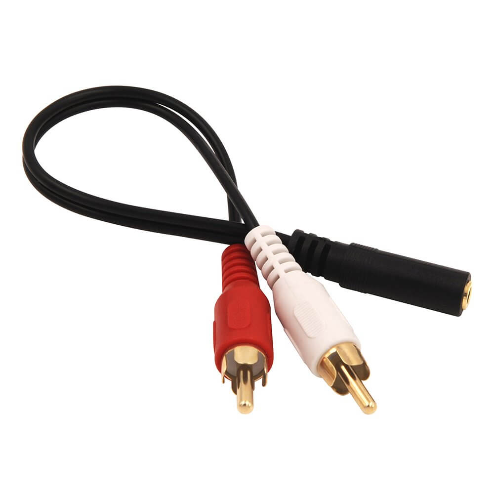 SANOXY 25 ft. 3.5 mm Stereo Male to 2 RCA Male Digital Audio Cable  CBL-LDR-SR103-1125 - The Home Depot