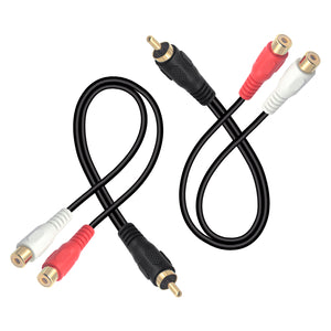 1 male to 2 female rca splitter