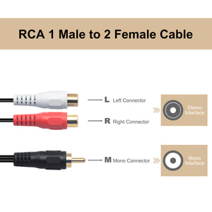 rca splitter male to 2 female