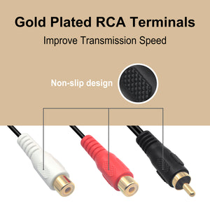 rca 1 male to 2 female