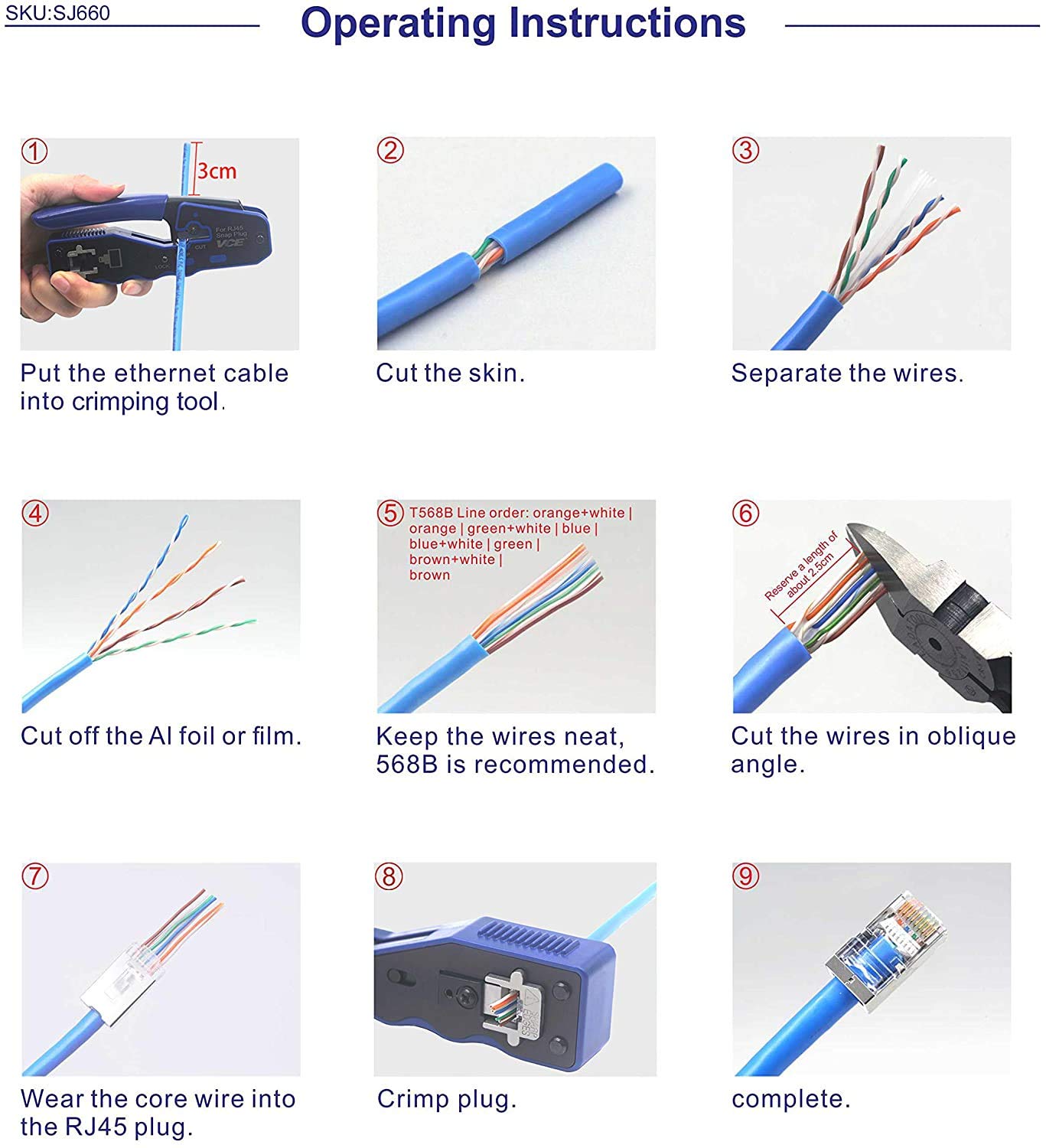 How to Crimp Cat5 / Cat6 Network Patch Cables (RJ45 plugs) 