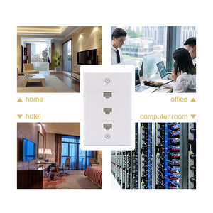 3-Port Cat6 Wandplatte VCELINK