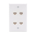 RJ45 Wall Plate 4 Port UL-Listed VCELINK